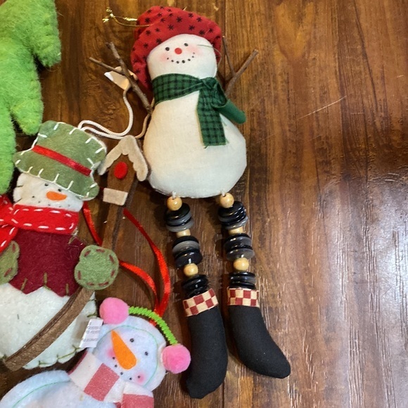 5 soft plush Snowman Christmas tree ornaments and Christmas‎ tree ornament - Picture 10 of 10